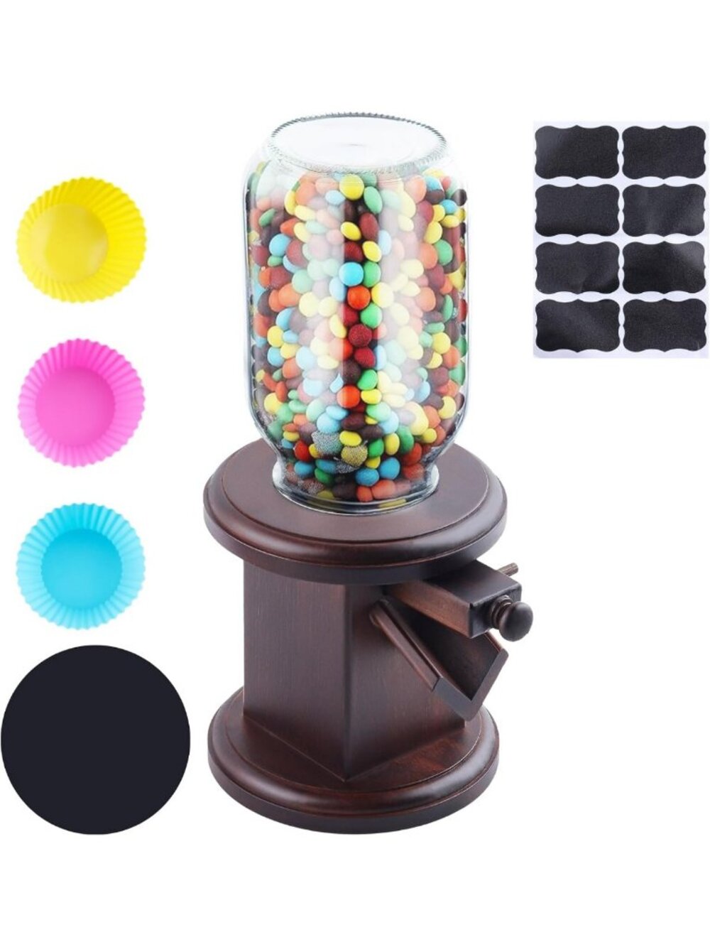 Wooden Candy & Cereal Dispenser - Stylish Countertop Storage for Treats